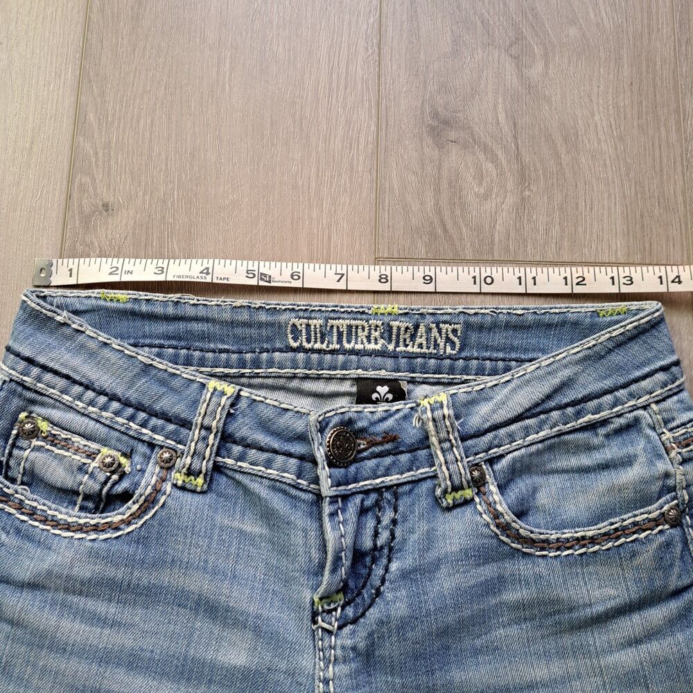 Culture Jeans Light Wash Skinny Jeans Flap Pockets Size 0 - Picture 8 of 13